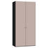 DREHTÜRENSCHRANK in Rosa, Schwarz - Silberfarben/Schwarz, Design, Glas/Holzwerkstoff (101,9/220/58,5cm) - Jutzler DREHTÜRENSCHRANK in Rosa, Schwarz - Silberfarben/Schwarz, Design, Glas/Holzwerkstoff (101,9/220/58,5cm) - Jutzler