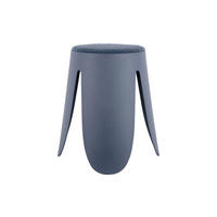 TABURET, plast, 44/46/44 cm - modrá, Konvenční, plast (44/46/44cm) - Present Time