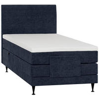 BOXSPRINGBETT 100/200 cm  Dunkelblau  - Schwarz/Dunkelblau, Konventionell, Holzwerkstoff/Textil (100/200cm) - Welnova