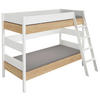 ETAGENBETT - Eichefarben/Weiß, Basics, Holz/Holzwerkstoff (90/200cm) - Paidi