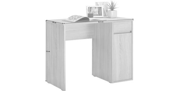 SCHREIBTISCH 50/91,5/75 cm - Eichefarben, KONVENTIONELL, Holzwerkstoff (50/91,5/75cm) - Cantus