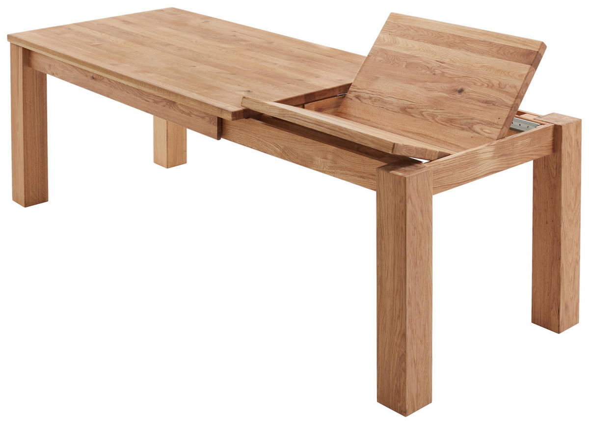 STOL NA IZVLAČENJE  boje hrasta  drvo      - boje hrasta/boje oplemenjenog čelika, Konvencionalno, drvo (160-230/76/90cm)