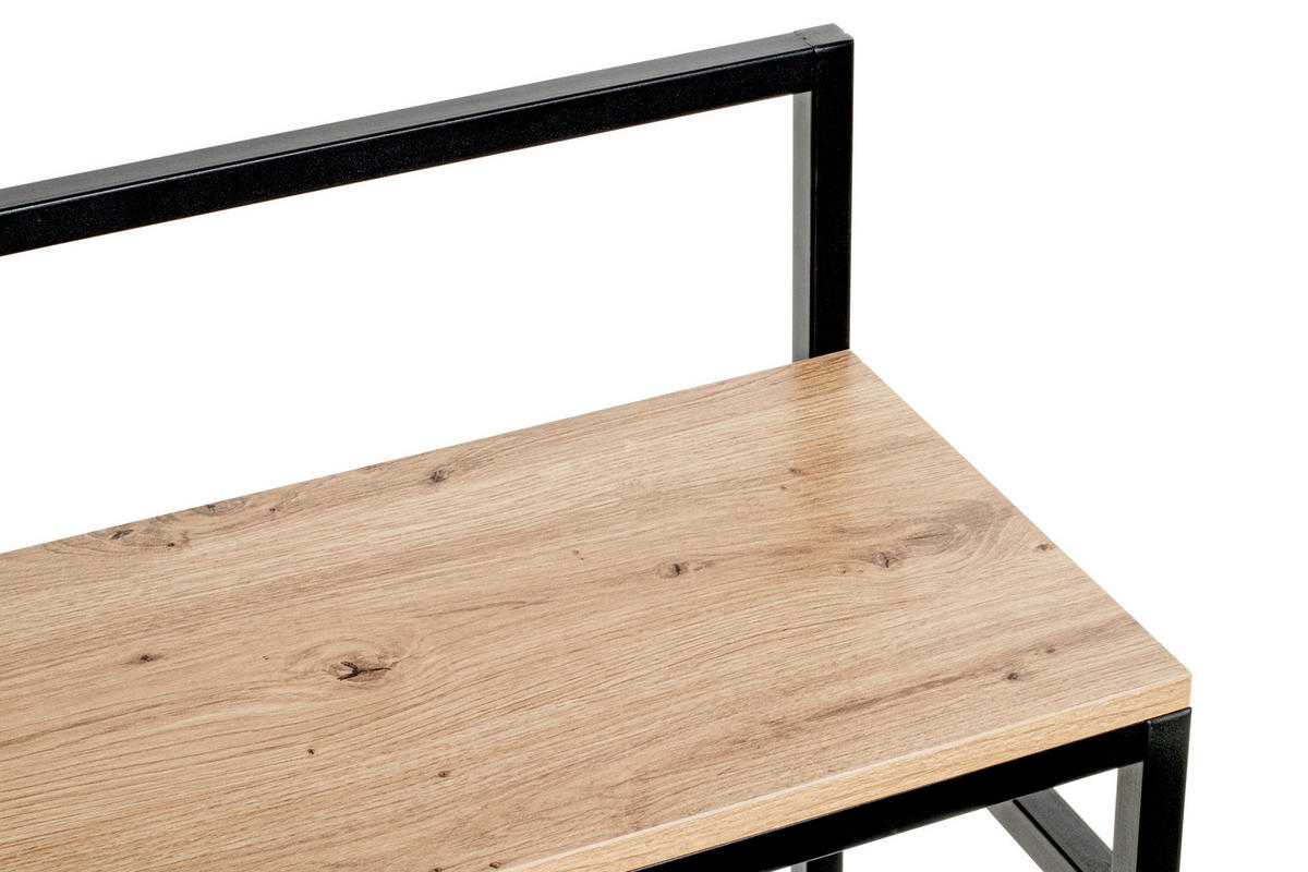 KONSOLENTISCH in Metall, Holzwerkstoff 100/30/89 cm    - Eichefarben/Schwarz, Design, Holzwerkstoff/Metall (100/30/89cm)