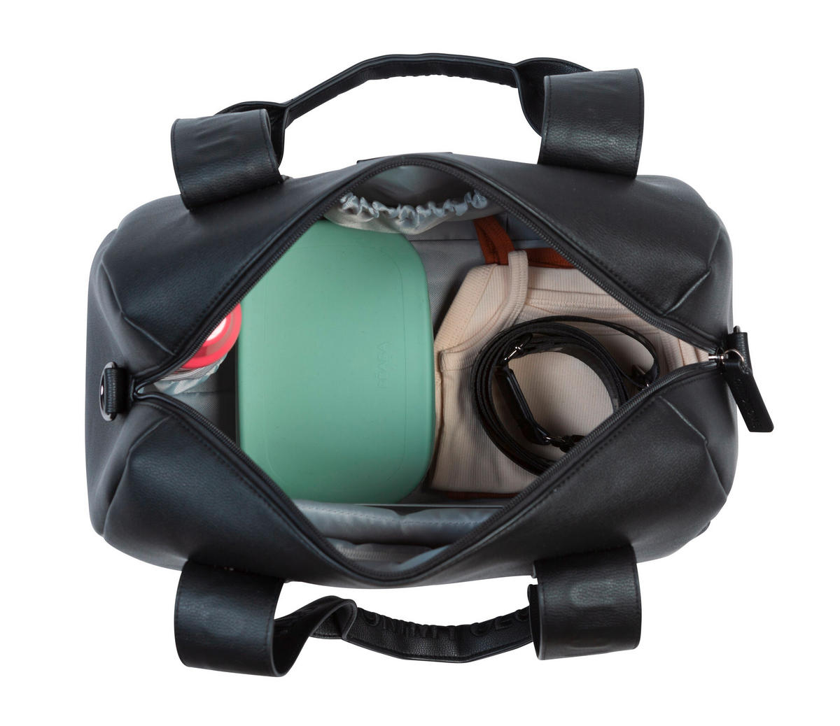 WICKELTASCHE Mommy Club Vegan Leder Schwarz  - Schwarz, KONVENTIONELL, Kunststoff (38/21/27cm) - Childhome
