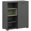 KOMMODE 100/108/41,9 cm  in Graphitfarben, Salbeigrün  - Salbeigrün/Anthrazit, Design, Holzwerkstoff/Metall (100/108/41,9cm) - Cantus