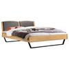 BETT 160/200 cm  in Eichefarben  - Eichefarben/Dunkelgrau, MODERN, Holz/Textil (160/200cm) - Hasena