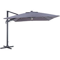KONZOLNI SENČNIK - antracit, Trendi, kovina/tekstil (300/300cm) - Ambia Garden