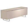 LOWBOARD Alufarben, Sandfarben  160/51/45 cm  - Sandfarben/Alufarben, Design, Glas/Holzwerkstoff (160/51/45cm) - Moderano