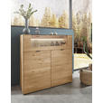 HIGHBOARD Wildeiche  121,9/121,5/45,2 cm  - Wildeiche, Natur, Glas/Holz (121,9/121,5/45,2cm) - Valnatura