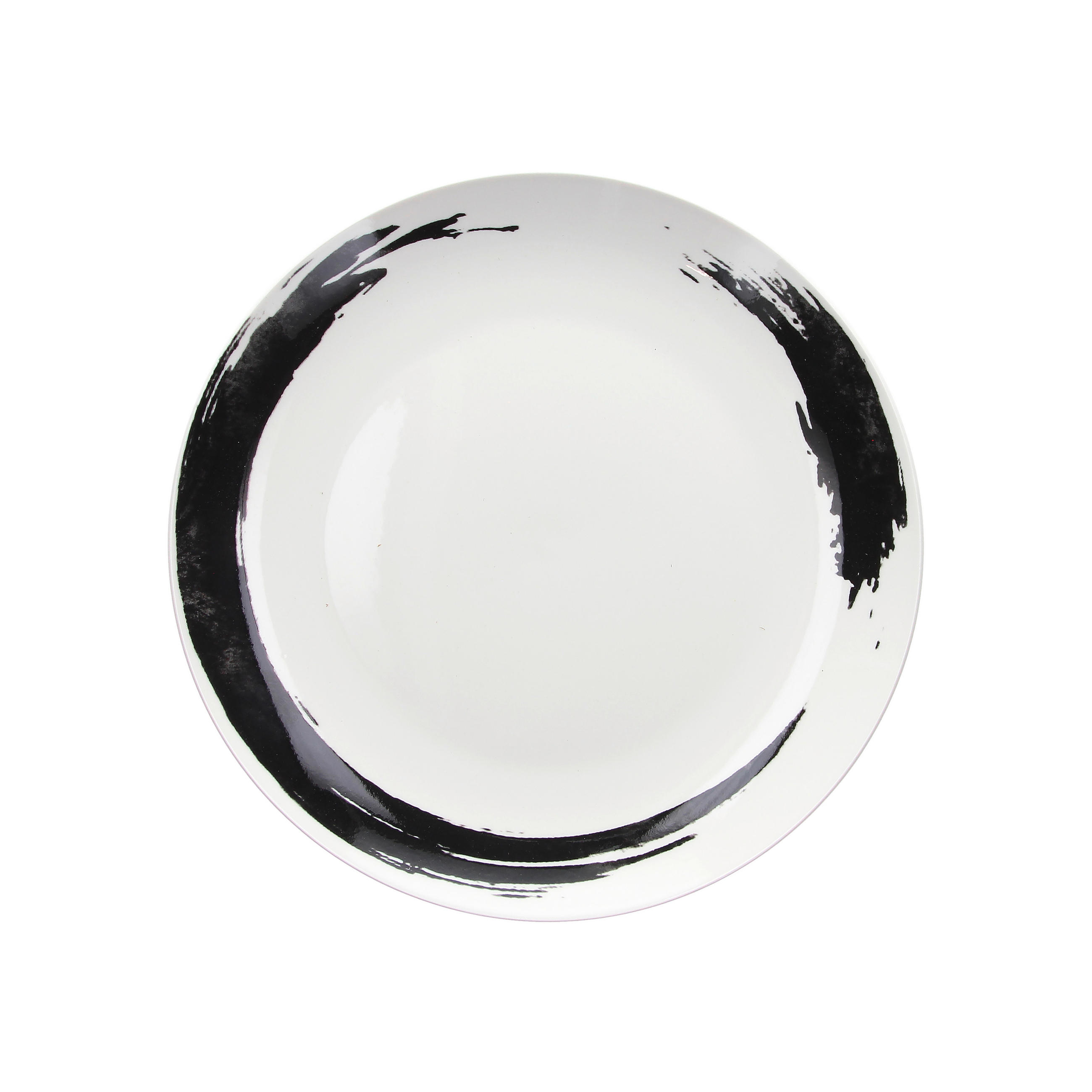 PLITVI KROŽNIK  MADISON ORBIT  keramika   27/3 cm      - črna/bela, Basics, keramika (27/3cm) - Tognana