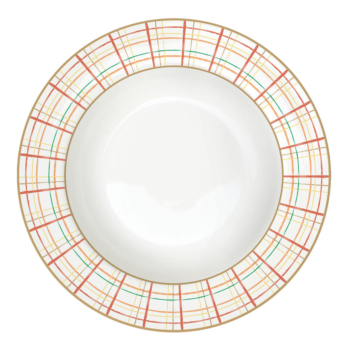 MÉLYTÁNYÉR  - narancs/fehér, Basics, kerámia (21,5cm) - Easy Life