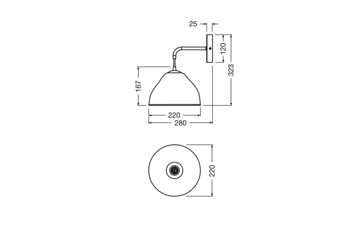 WANDLEUCHTE 22/28/32,3 cm   - KONVENTIONELL, Papier/Metall (22/28/32,3cm) - Ledvance