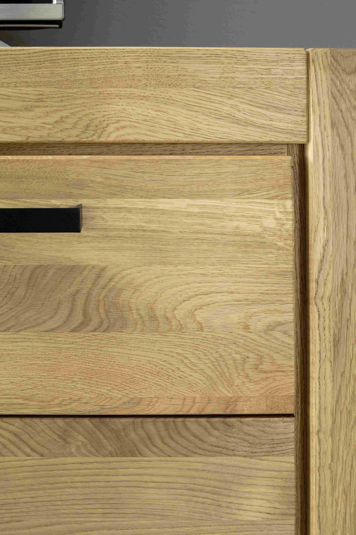 WOHNWAND 4-teilig  in Wildeiche  406/199/50 cm  - Wildeiche/Schwarz, Natur, Glas/Holz (406/199/50cm) - Carryhome