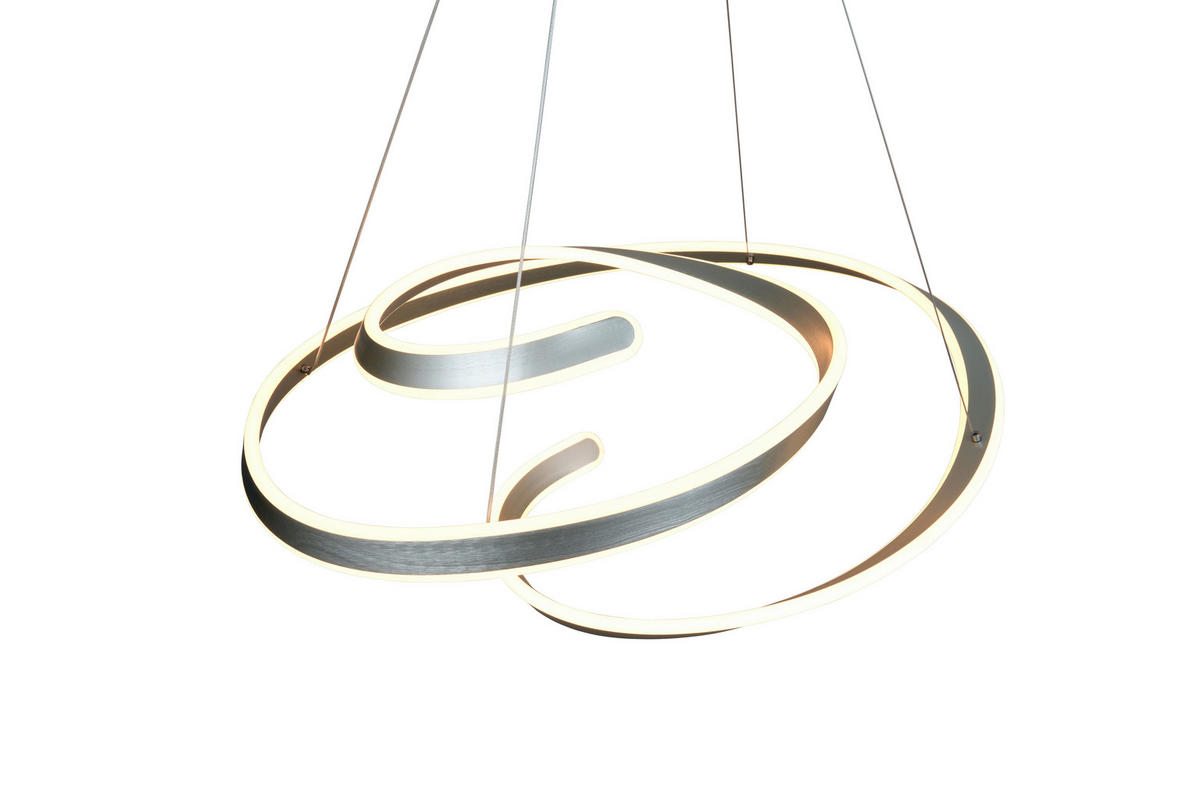 LED-HÄNGELEUCHTE Arlington 80/150/60 cm  - Nickelfarben, Design, Metall (80/150/60cm)