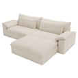 ECKSOFA  in Webstoff Beige  306/198 cm  - Beige/Schwarz, MODERN, Kunststoff/Textil (306/198cm) - Carryhome
