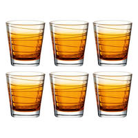 WHISKY-GLÄSERSET 250 ml 6-teilig  - Orange, Design, Glas - Leonardo