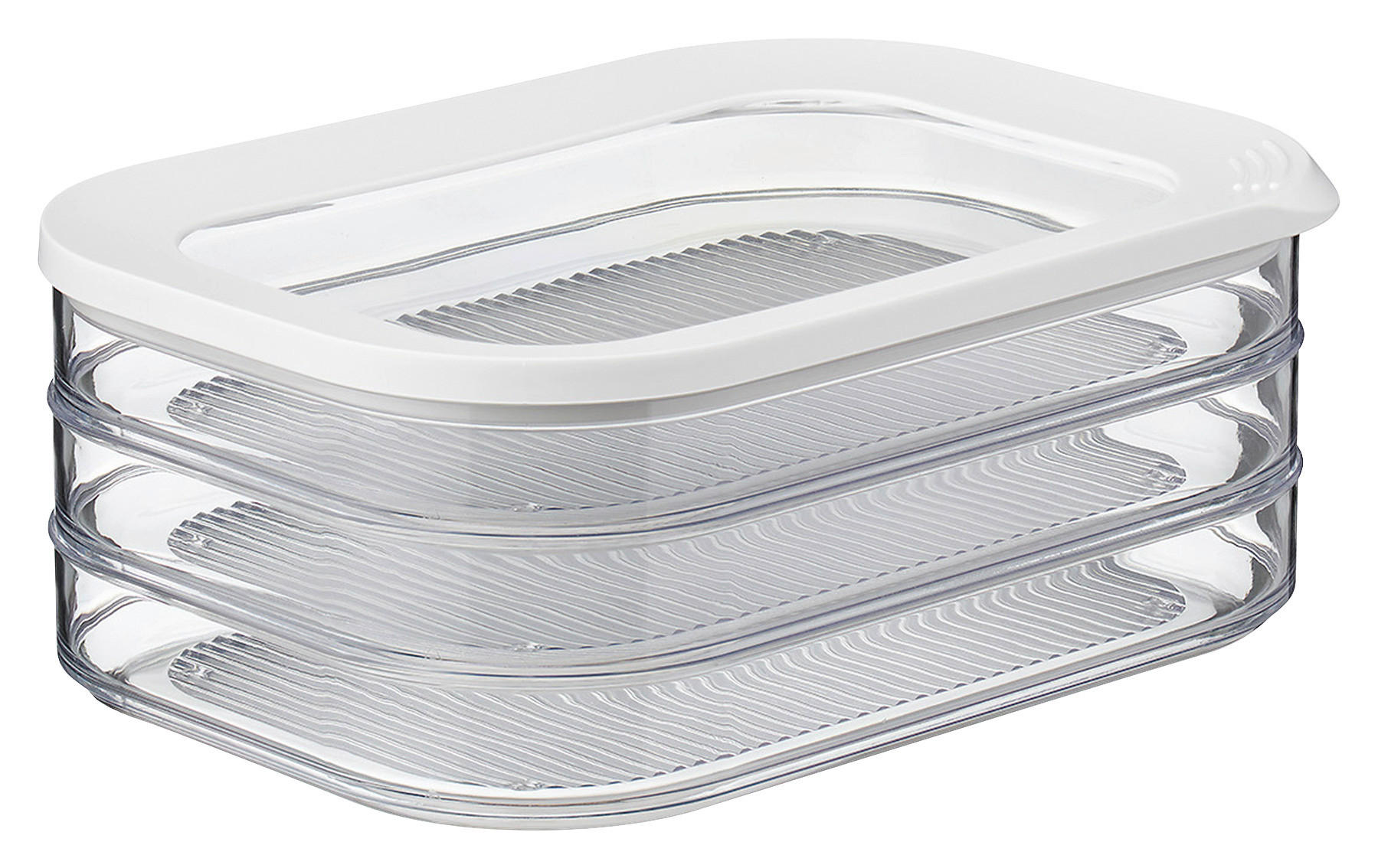 VORRATSDOSE MODULA 3 X 0,55 L  - Transparent/Weiß, Basics, Kunststoff (1,65l) - Mepal