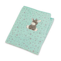 SCHMUSEDECKE Emmi  100/75 cm  - Grau/Mintgrün, Basics, Textil (100/75cm) - Sterntaler