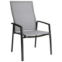 STAPELSESSEL Aluminium Anthrazit, Silberfarben  - Anthrazit/Silberfarben, Design, Textil/Metall (68/109/70cm) - Stern