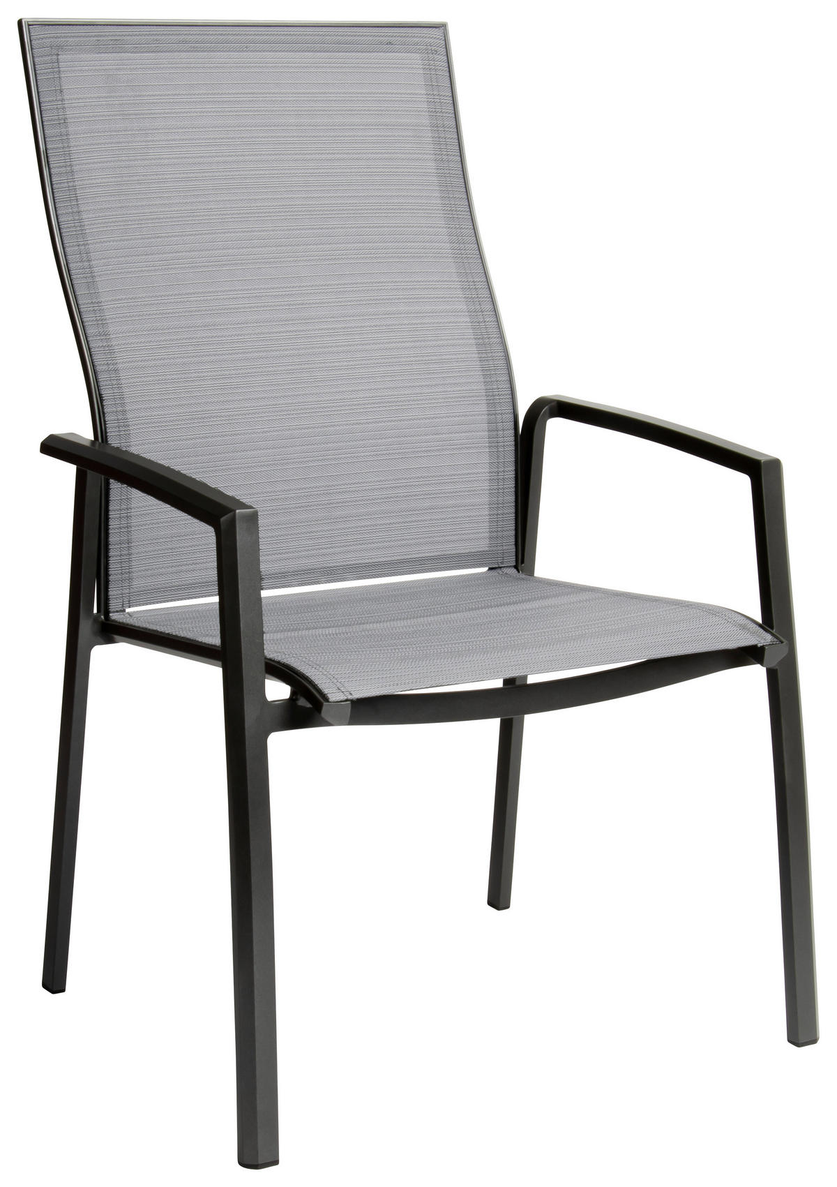 STAPELSESSEL Aluminium Anthrazit, Silberfarben  - Anthrazit/Silberfarben, Design, Textil/Metall (68/109/70cm) - Stern