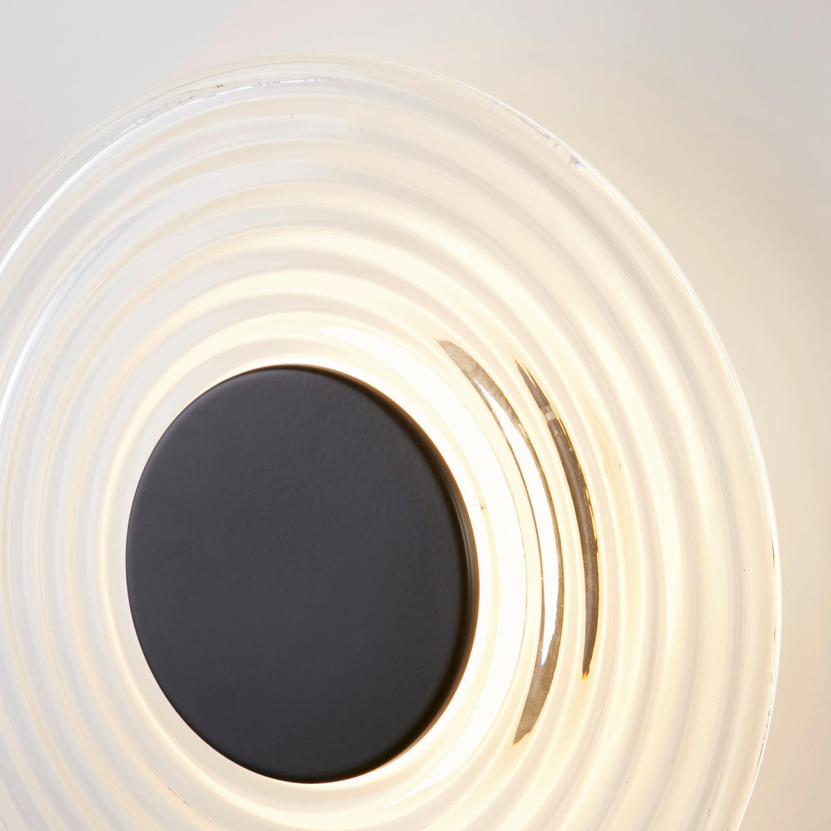 LED-DECKENLEUCHTE 30/6 cm   - Transparent/Schwarz, KONVENTIONELL, Glas/Metall (30/6cm)
