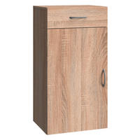 KOMMODE  in 50/98/40 cm  - Eichefarben/Alufarben, Basics, Holzwerkstoff/Kunststoff (50/98/40cm) - Xora