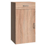 KOMMODE  in 40/98/40 cm  - Eichefarben/Alufarben, Basics, Holzwerkstoff/Kunststoff (40/98/40cm) - Xora