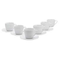 KÁVOVÁ SOUPRAVA Square 12dílné  - bílá, Basics, keramika - Creatable