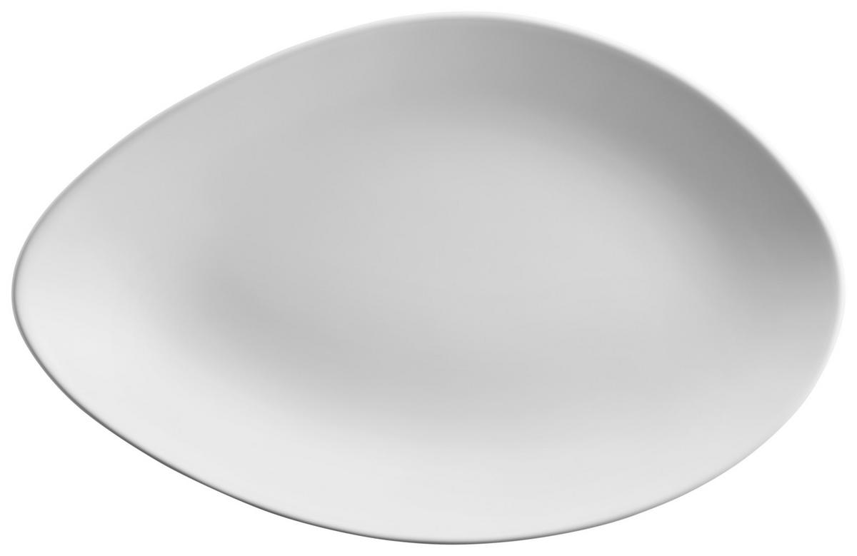 Speiseteller Set 4 Stück 4-teilig  - Schwarz/Weiß, Basics, Keramik - Mäser