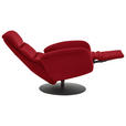 RELAXSESSEL in Leder Rot  - Rot/Schwarz, Design, Leder/Metall (76/108/86cm) - Dieter Knoll