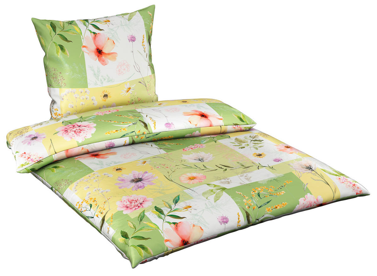BETTWÄSCHE Satin 135/200 cm  - Grün, Textil (135/200cm) - Esposa