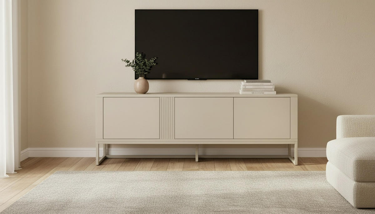 TV-BÄNK  150/55/40 cm  möbler i samma serie finns att köpa till, stående  - kashmir, Trend, metall/trämaterial (150/55/40cm) - Milino