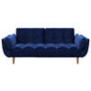 SCHLAFSOFA PLAYBOY in Samt Blau  - Blau/Braun, KONVENTIONELL, Holz/Textil (215/81,5/84,5cm) - Playboy