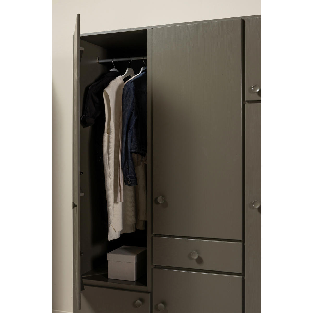 GARDEROBENSCHRANK Alfie  in 160/210/60 cm  - Grün, Design, Holz (160/210/60cm) - Livetastic