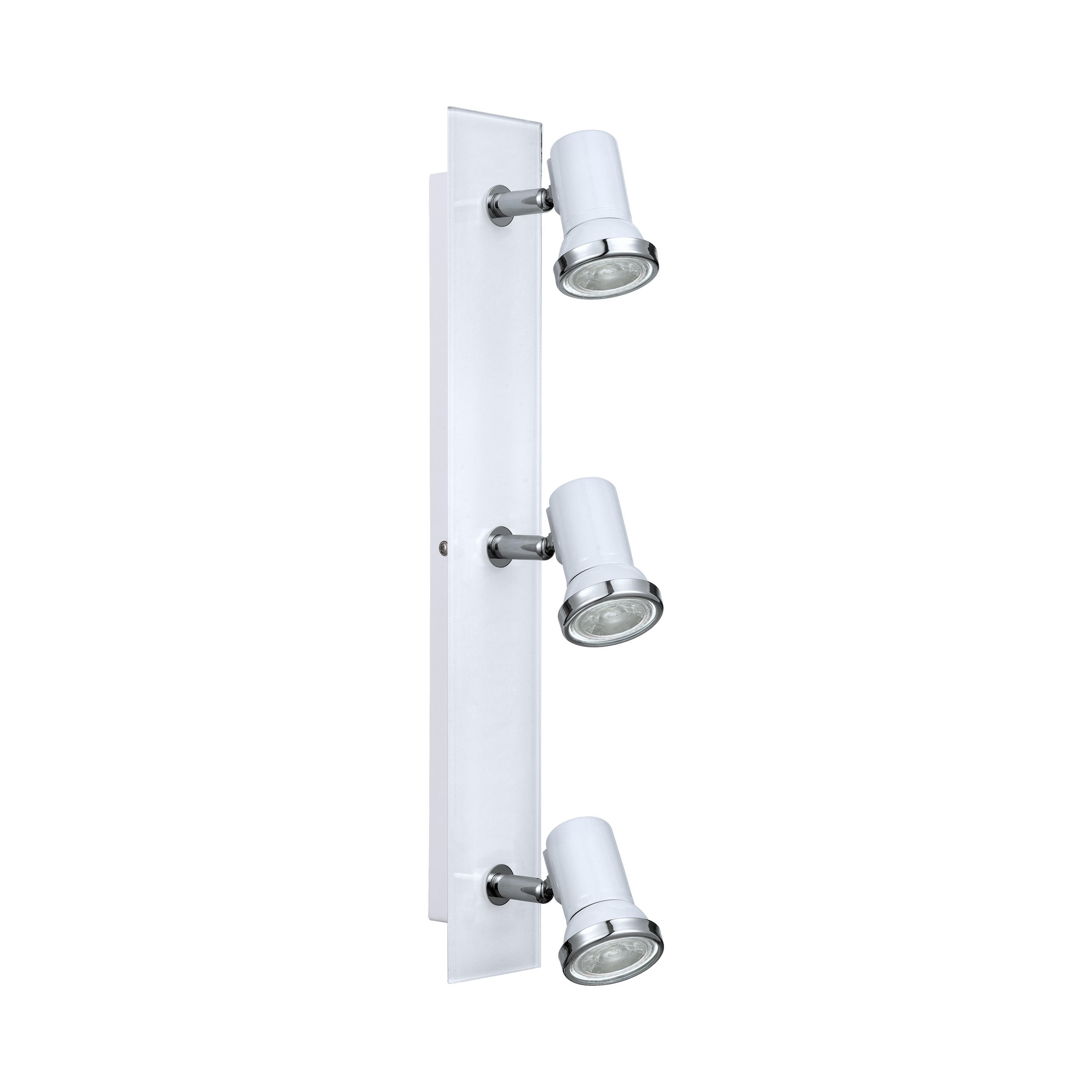 PLAFONIERĂ PENTRU BAIE - alb/culoare crom, Basics, sticlă/metal (7/46cm)