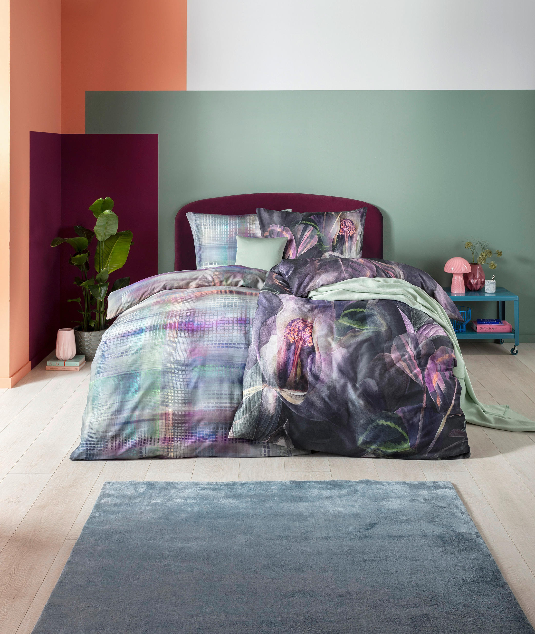 Thumbnail - Estella Bettwäsche Atelier, Grün, Textil, Graphik, 155x200 cm, Textiles Vertrauen - Oeko-Tex®, hautfreundlich, Schlaftex...
