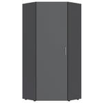 ECKSCHRANK 80/185/80 cm  - Alufarben/Graphitfarben, KONVENTIONELL, Holzwerkstoff/Kunststoff (80/185/80cm) - Xora