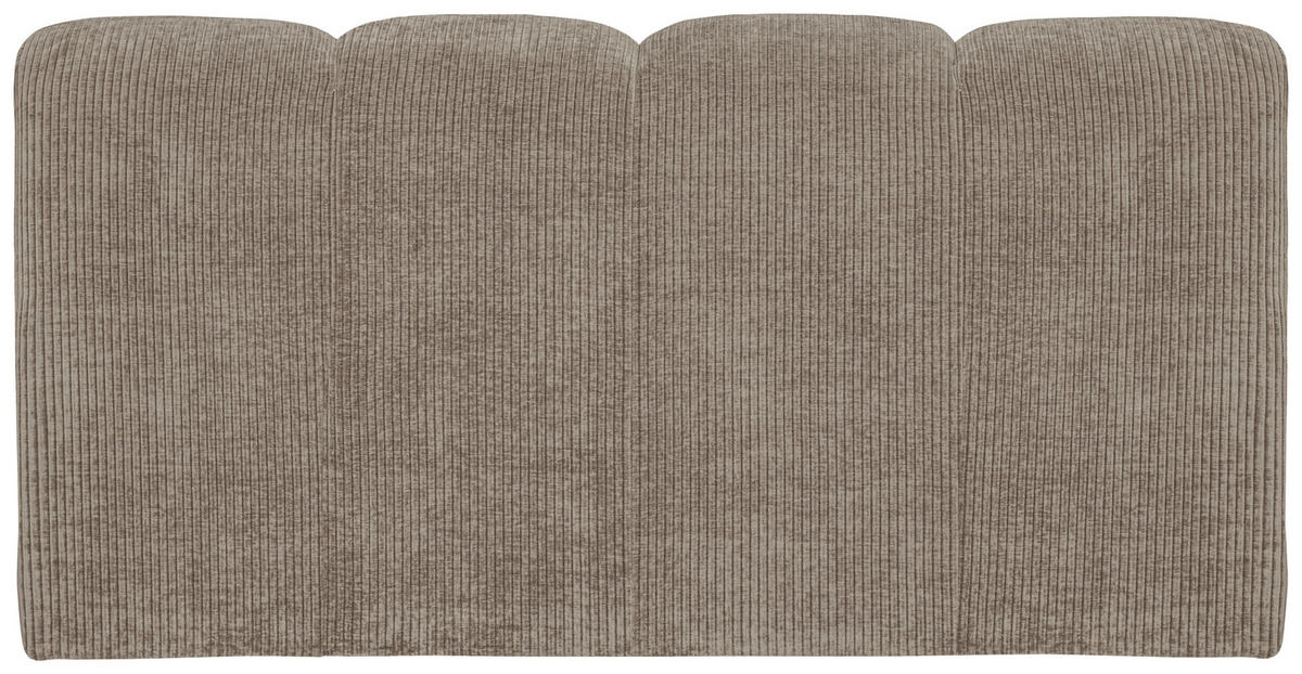 SITZBANK 164/83/73 cm gerippt Sandfarben Kunststoff  - Sandfarben/Schwarz, MODERN, Kunststoff/Textil (164/83/73cm) - Livetastic