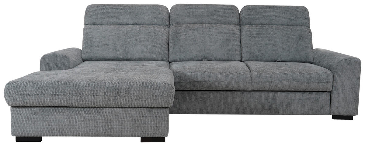 HÖRNSOFFA i chenille grå  - svart/grå, Klassisk, trä/textil (203/286cm) - MID.YOU