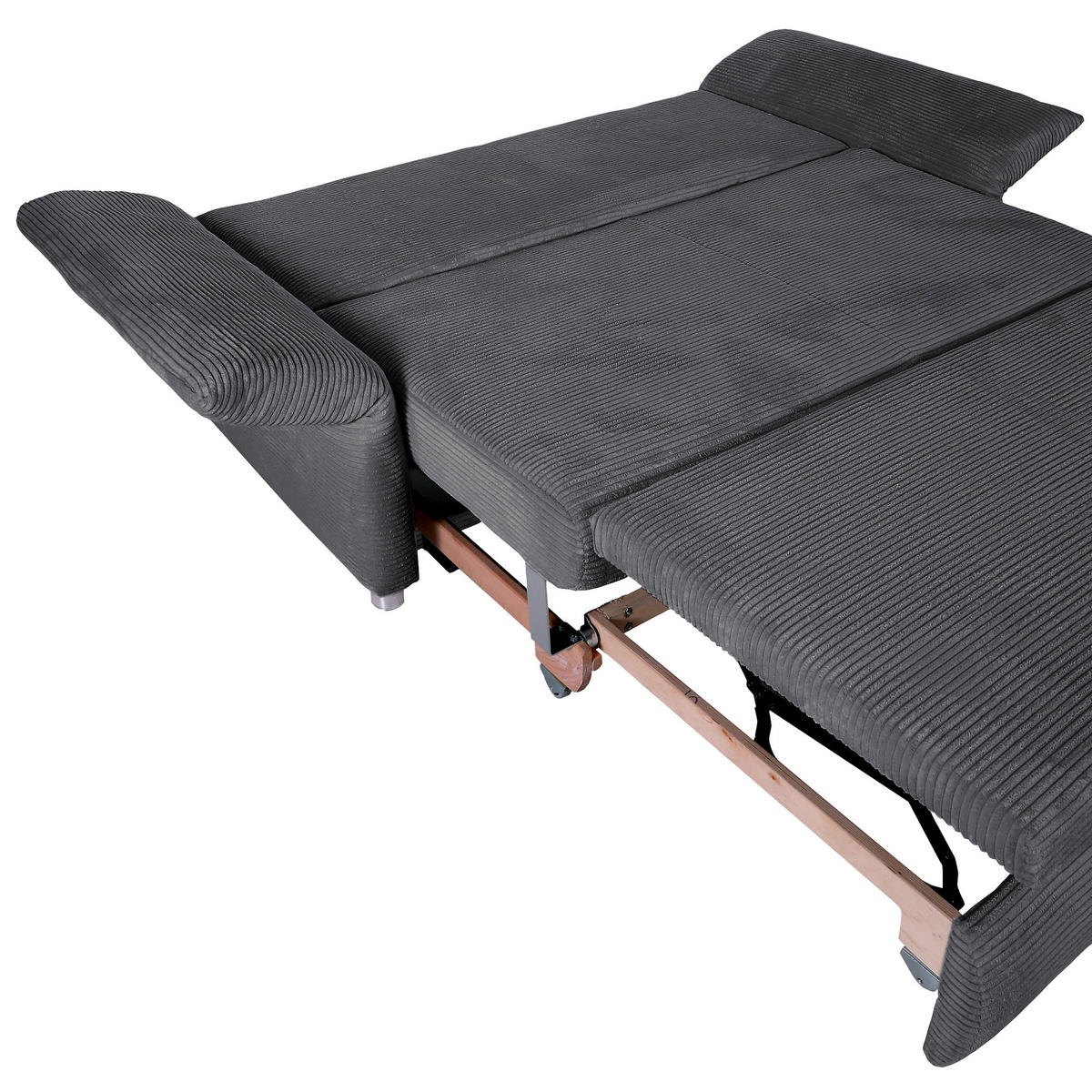 BÄDDSOFFA i manchester mörkgrå  - mörkgrå/kromfärg, Design, textil/plast (176/81/98cm) - MID.YOU
