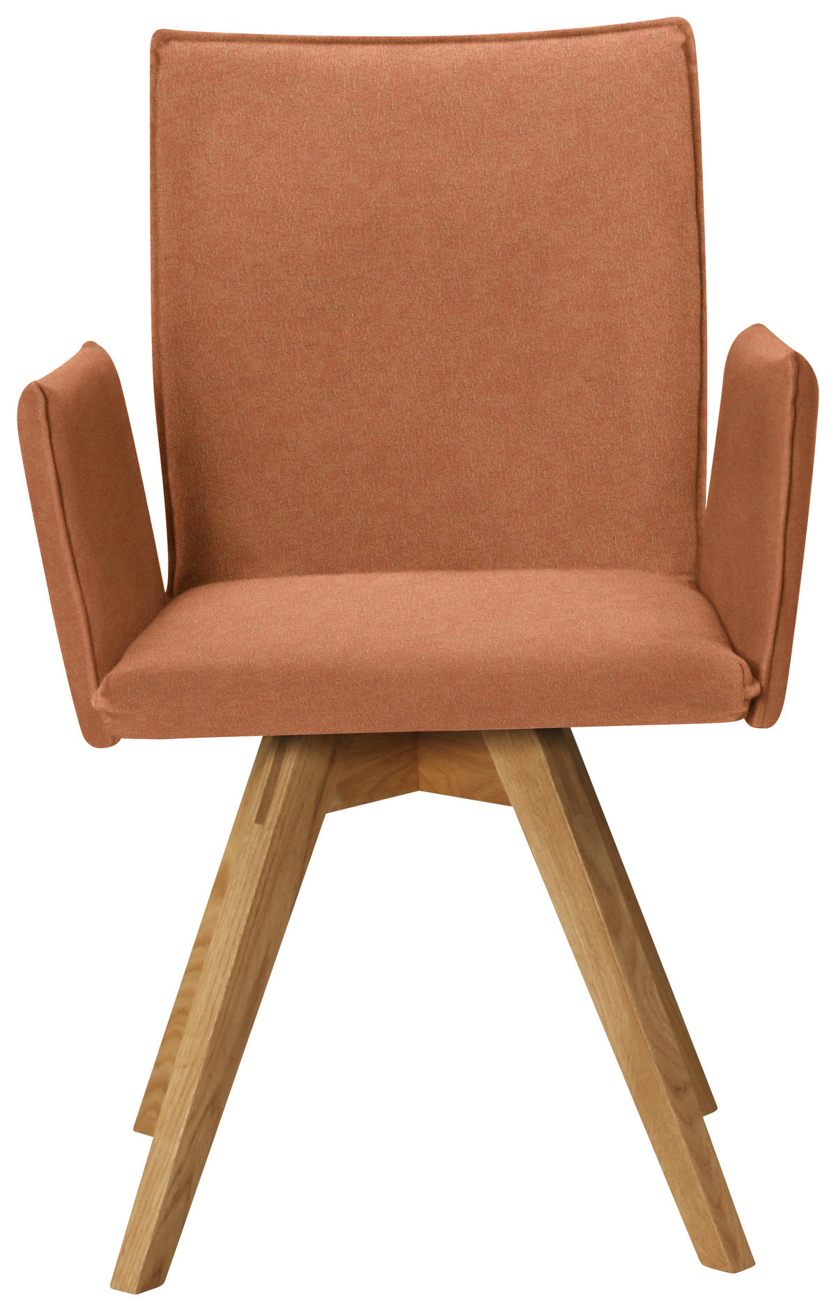 ARMLEHNSTUHL in Holz, Textil Eichefarben, Cognac  - Eichefarben/Cognac, KONVENTIONELL, Holz/Textil (60/91/61cm) - Moderano