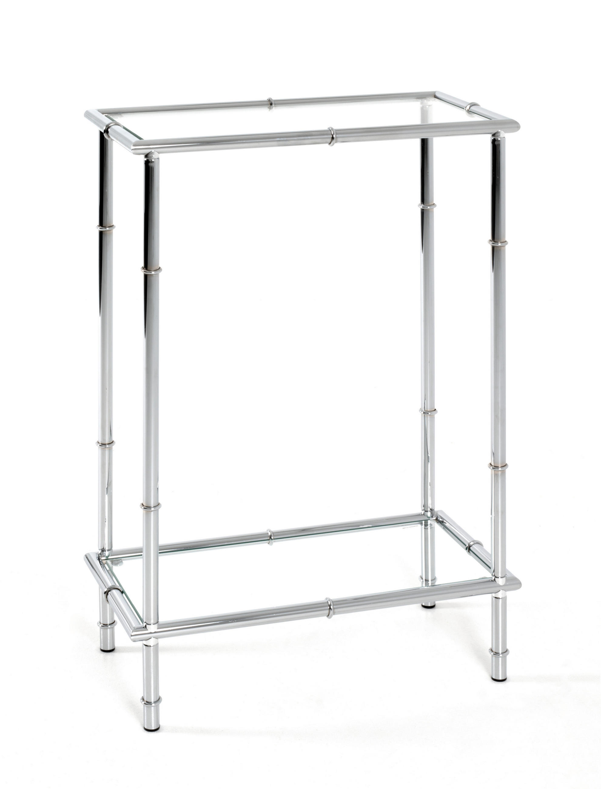 KONSOLENTISCH in Metall, Glas 50/25/75 cm    - Chromfarben, Basics, Glas/Metall (50/25/75cm)