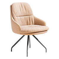 ARMLEHNSTUHL  Beinauswahl, Sitzfläche 360° drehbar, Stoff-/Lederauswahl Flachgewebe  Beige, Rostfarben  - Rostfarben/Beige, Design, Textil/Metall (60/86/66cm) - Dieter Knoll