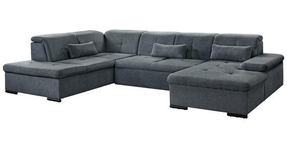 WOHNLANDSCHAFT  in Chenille Dunkelgrau  - Dunkelgrau/Grau, KONVENTIONELL, Kunststoff/Textil (188/340/240cm) - Carryhome