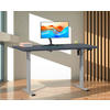 SCHREIBTISCH höhenverstellbar  - Anthrazit/Silberfarben, Design, Holzwerkstoff/Metall (140/71/80cm) - MID.YOU
