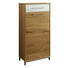 SCHUHSCHRANK Eiche, Balkeneiche furniert, teilmassiv lackiert Weiß, Eichefarben - Edelstahlfarben/Eichefarben, Natur, Glas/Holz (44/105/37cm) SCHUHSCHRANK Eiche, Balkeneiche furniert, teilmassiv lackiert Weiß, Eichefarben - Edelstahlfarben/Eichefarben, Natur, Glas/Holz (44/105/37cm)