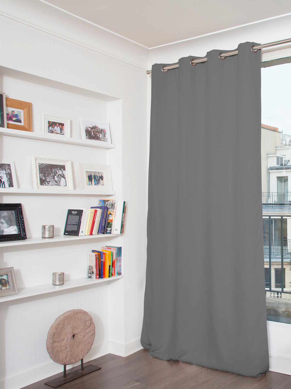 VERDUNKELUNGSVORHANG - Grau, Basics, Textil (135/260cm)