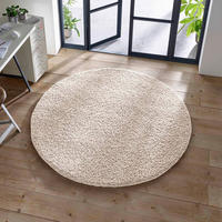 HOCHFLORTEPPICH  Wohnzimmer 150 cm Venezia Creme rund  - Creme, KONVENTIONELL, Textil (150cm) - Novel