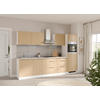 KÜCHENBLOCK 300 cm   in Weiß, Eichefarben  - Eichefarben/Beige, LIFESTYLE, Holzwerkstoff/Metall (300cm) - Held