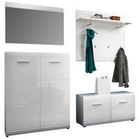 GARDEROBE 4-teilig  in 201/200/39 cm  - Weiß, Design, Holzwerkstoff (201/200/39cm) - Carryhome
